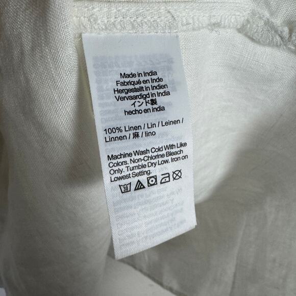 .Crew New Capitaine Shirt WMNS XS White Baird McNutt Irish Linen Short Sleeve - Picture 6 of 7